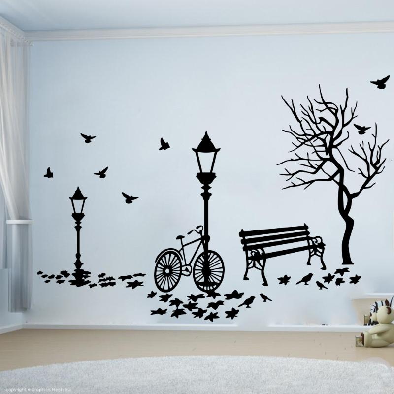 Wall Stickers Modern Autumn Landscape Bike Tree Street Lamp Sticker Kids Room Bedroom Leaf Seat Bird Nature Decal Playroom De
Wall Stickers Modern Autumn Landscape Bike Tree Street Lamp Sticker Kids Room Bedroom Leaf Seat Bird Nature Decal Playroom De