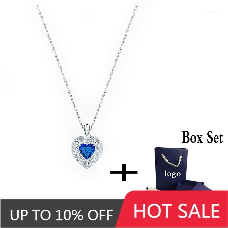 Fashion Blue Spinel Heart Necklace Sweet Romantic Holiday Gift Elegant Lady Charm Light Luxury Temperament Jewelry Chains
Fashion Blue Spinel Heart Necklace Sweet Romantic Holiday Gift Elegant Lady Charm Light Luxury Temperament Jewelry Chains