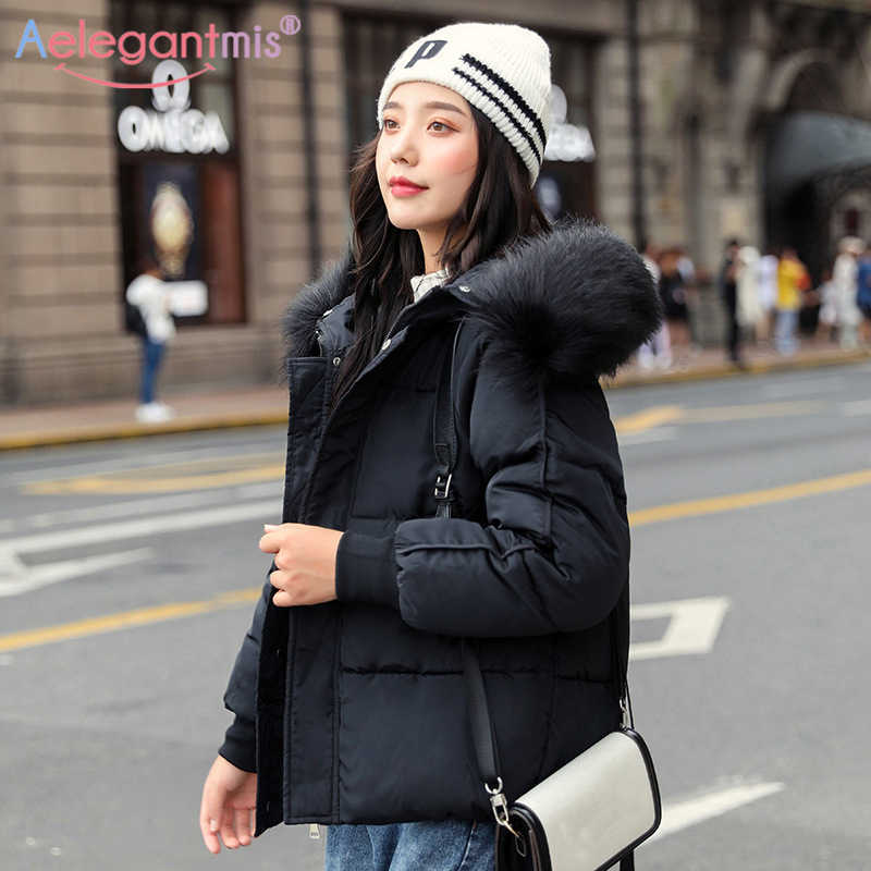 Aelegantmis Fashion Short Hooded Jackets Winter Thick Warm Down Cotton Padded Parkas Female Faux Fur Coats Casual Outwear 210607, Black
Aelegantmis Fashion Short Hooded Jackets Winter Thick Warm Down Cotton Padded Parkas Female Faux Fur Coats Casual Outwear 210607, Black