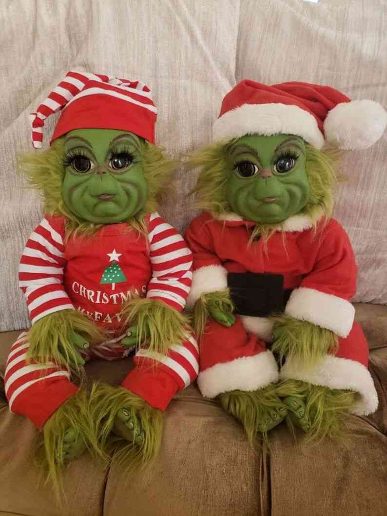 Doll creative Grinch Plush elf Doll Christmas freak doll gift green hair freak
Doll creative Grinch Plush elf Doll Christmas freak doll gift green hair freak