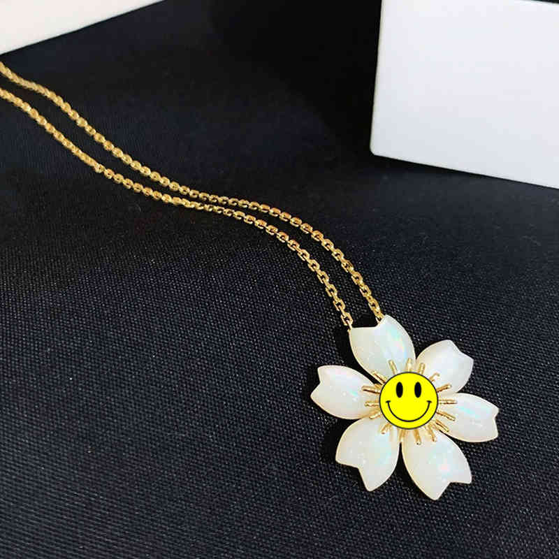 Petal Necklace 925 Silver 2021 Fritillaria Flower Clavicle Chain Pendant Women's Rose Gold