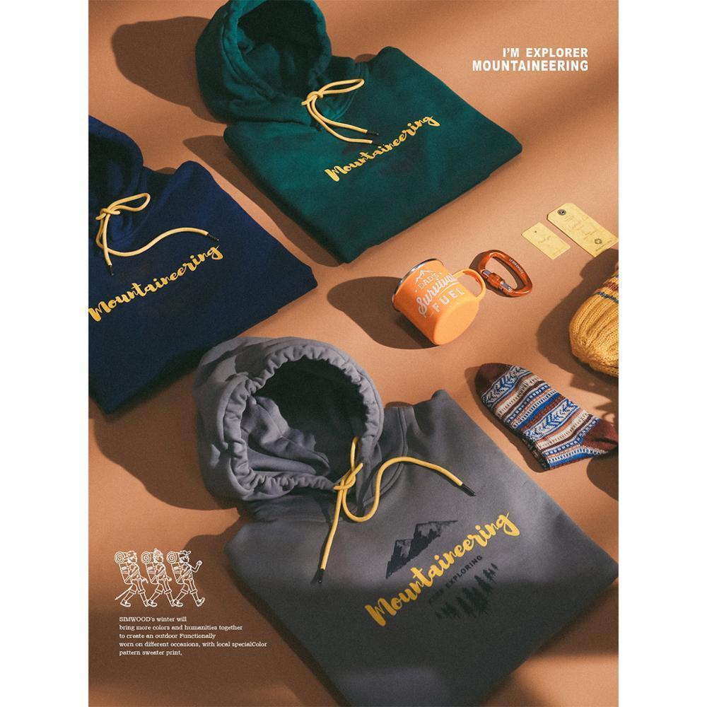 Autumn winter hooded hoodies 100 cotton letter Mountain print contrast color sweatshirts plus size SI980565 201020