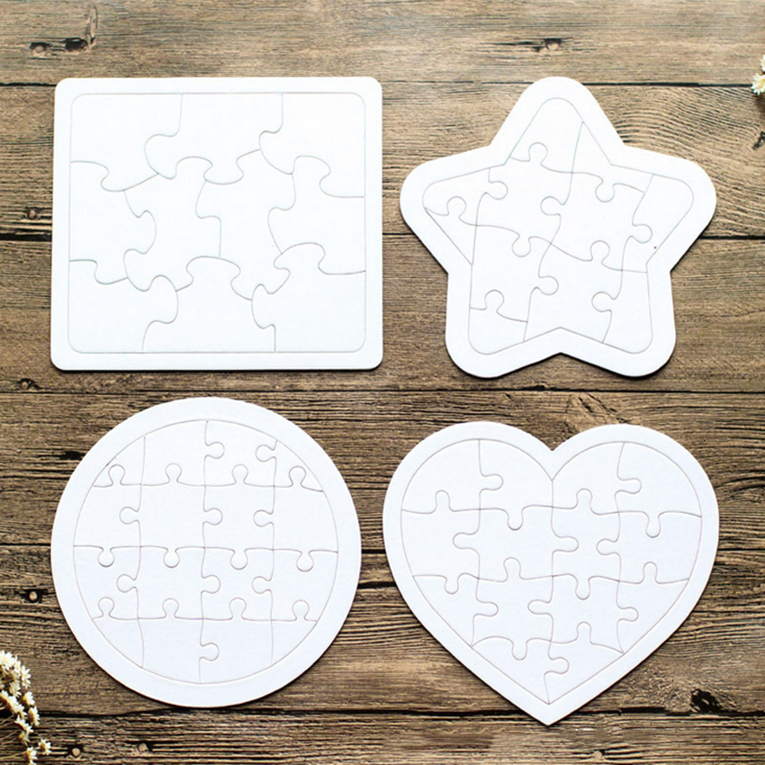 Sublimation Jigsaw paper product Blank White Puzzle 4 shapes DIY Heat Transfer Wooden toys for children toddler creative puzzles A13
Sublimation Jigsaw paper product Blank White Puzzle 4 shapes DIY Heat Transfer Wooden toys for children toddler creative puzzles A13
