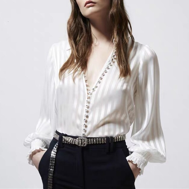 New Women Micro See-throught Stripes Blouse Lady 2021 Early Spring Long Sleeve Shirt and Top Nbzk, Black
New Women Micro See-throught Stripes Blouse Lady 2021 Early Spring Long Sleeve Shirt and Top Nbzk, Black