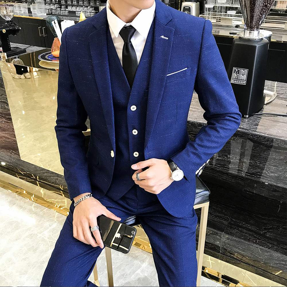 2021 Autumn Male Rhombus Stripes Single Breasted Suit Fashion Boutique British Style Pieces Set Wedding Suits for Men Bd1g, Navy blue
2021 Autumn Male Rhombus Stripes Single Breasted Suit Fashion Boutique British Style Pieces Set Wedding Suits for Men Bd1g, Navy blue