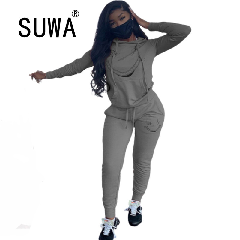 Fall Winter Clothes Women Two Piece Set Casual Outfits Spandex Hoodies Sweatshirt Joggers Pants Trousers Sweat Suit 210525, Gray
Fall Winter Clothes Women Two Piece Set Casual Outfits Spandex Hoodies Sweatshirt Joggers Pants Trousers Sweat Suit 210525, Gray