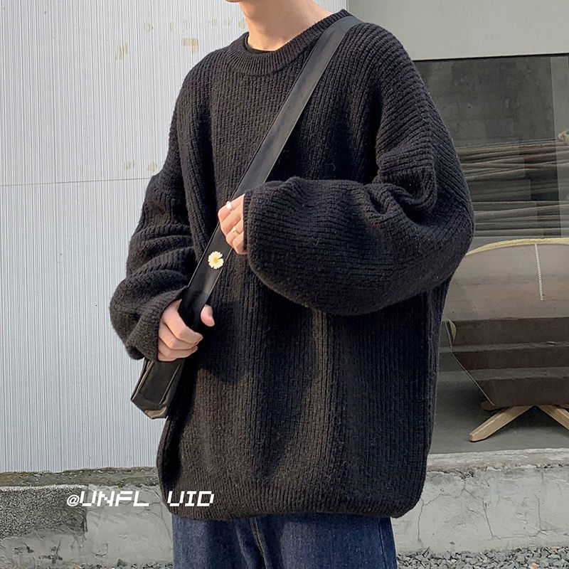 2021 New Korean Oversize Men's Warm Fashion Casual Knitted Pullover Men Loose Autumn Winter O-neck Sweater Mens Clothes -2xl 5l8r, Black
2021 New Korean Oversize Men's Warm Fashion Casual Knitted Pullover Men Loose Autumn Winter O-neck Sweater Mens Clothes -2xl 5l8r, Black