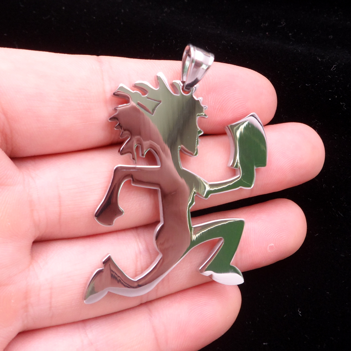 High Polished Large Hatchetman Juggalette Charm Juggalo Pendant Men Stainless Steel ICP Necklace 30'' Ball Chain
High Polished Large Hatchetman Juggalette Charm Juggalo Pendant Men Stainless Steel ICP Necklace 30'' Ball Chain