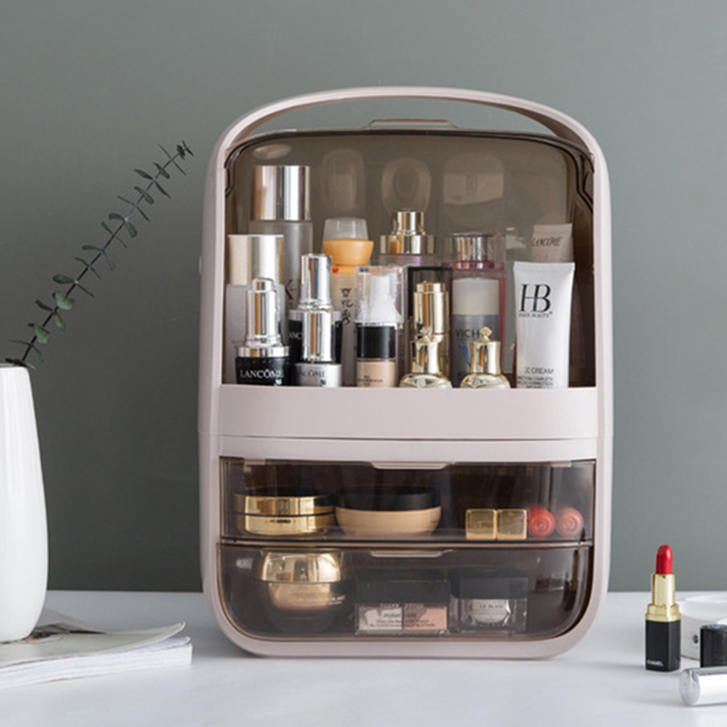 Makeup Organizer Transparent Clamshell 2 Drawer Dressing Table Desktop Plastic Cosmetic Box Storage Containers Jewelry Holder Y200111
Makeup Organizer Transparent Clamshell 2 Drawer Dressing Table Desktop Plastic Cosmetic Box Storage Containers Jewelry Holder Y200111