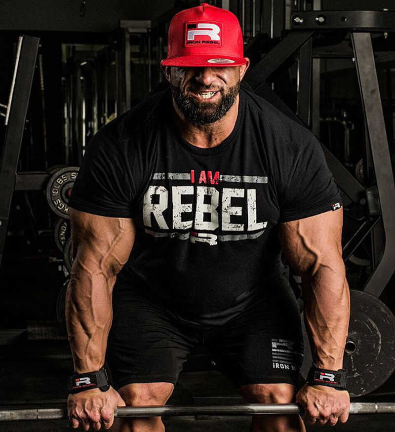 Men Fashion 100% Cotton T Shirt Bodybuilding Workout Muscle Casual Short Sleeve Shirts 210629