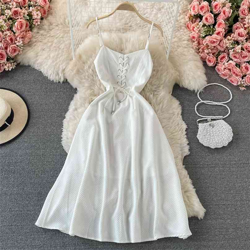 Women White Dress Sexy Spaghetti Strap Bandage Lace-up Backless Party Fashion Clothing Vintage Sleeveless 210603, Black
Women White Dress Sexy Spaghetti Strap Bandage Lace-up Backless Party Fashion Clothing Vintage Sleeveless 210603, Black