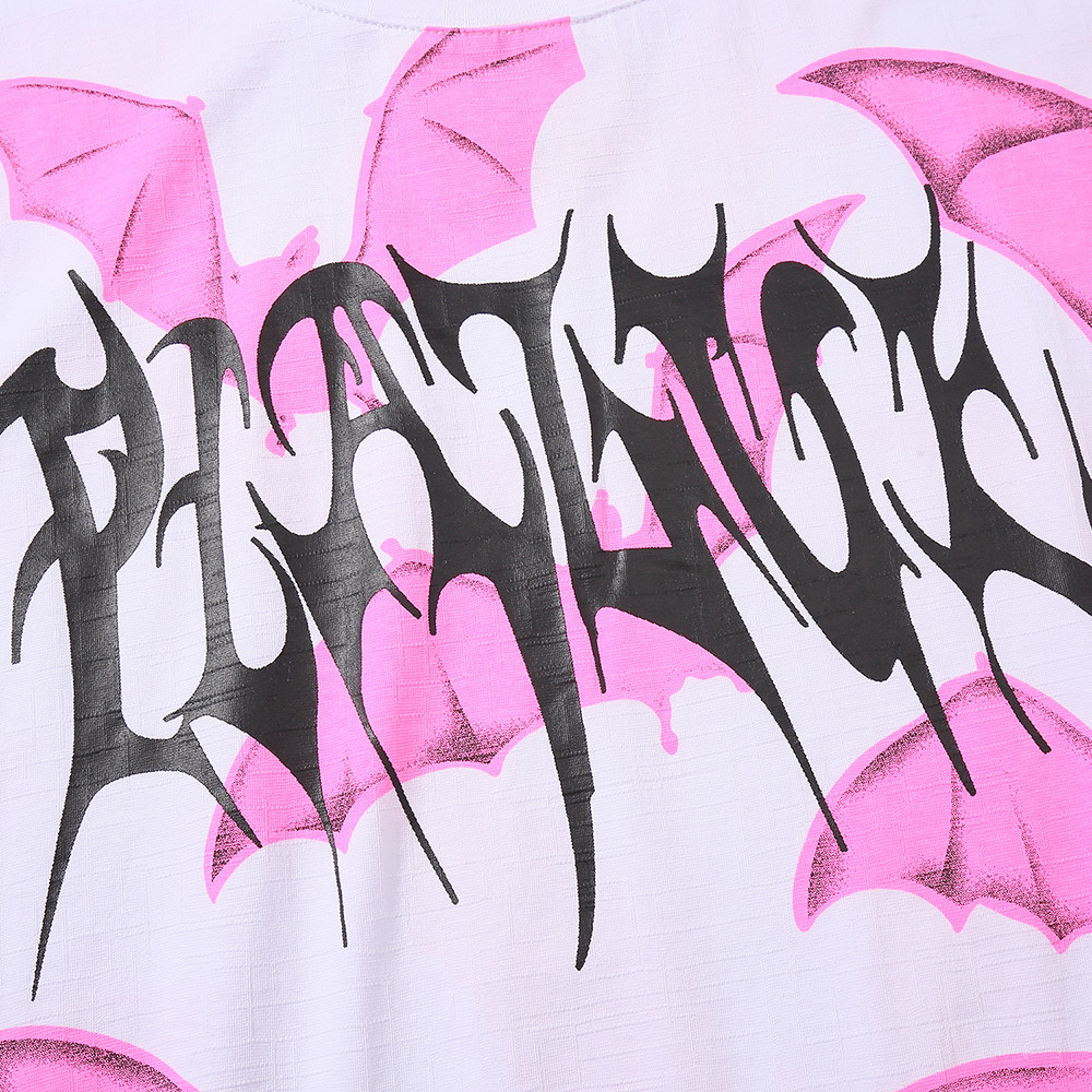 Pink Bat Graphic Tees Women Punk Shirt Gothic Oversized T Shirt Streetwear Summer Goth Clothes Oversize Tshirt Fashion Top 210306