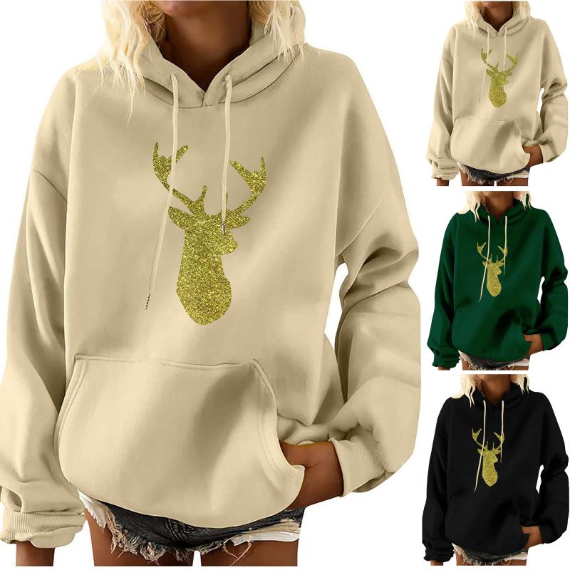Women's Hoodies & Sweatshirts Ladies O Neck Pocket Long Sleeve Christmas Hoodie Print Drawstring Top Sweatshirt, Black
Women's Hoodies & Sweatshirts Ladies O Neck Pocket Long Sleeve Christmas Hoodie Print Drawstring Top Sweatshirt, Black