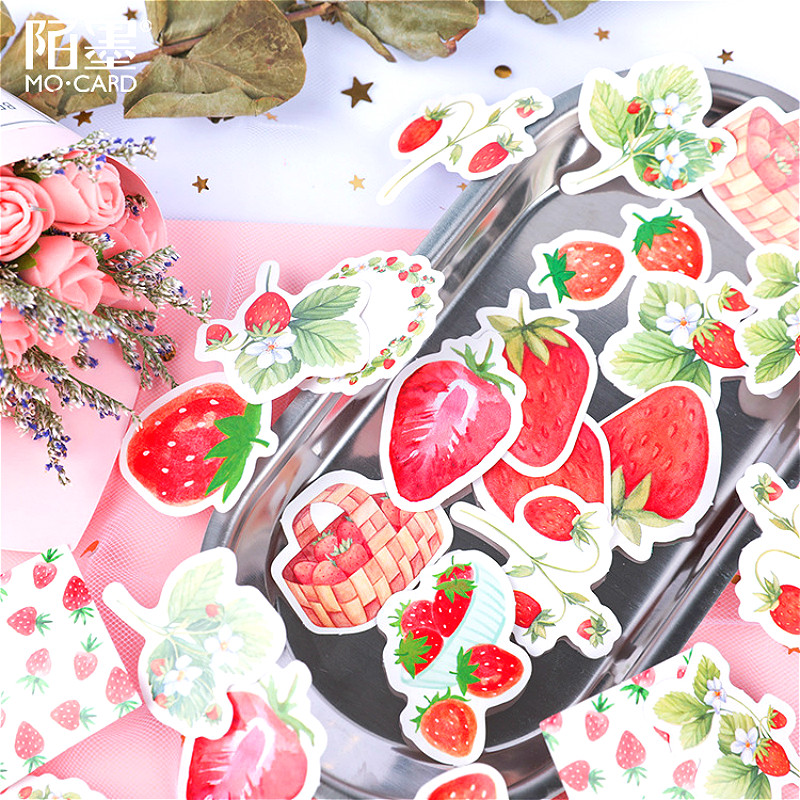 

5Pieces/Lot 46pcs/set Berry Stationery Sticker Totem Memo Stickers Pack Posted It Kawaii Planner Scrapbooking Escolar School Supplies