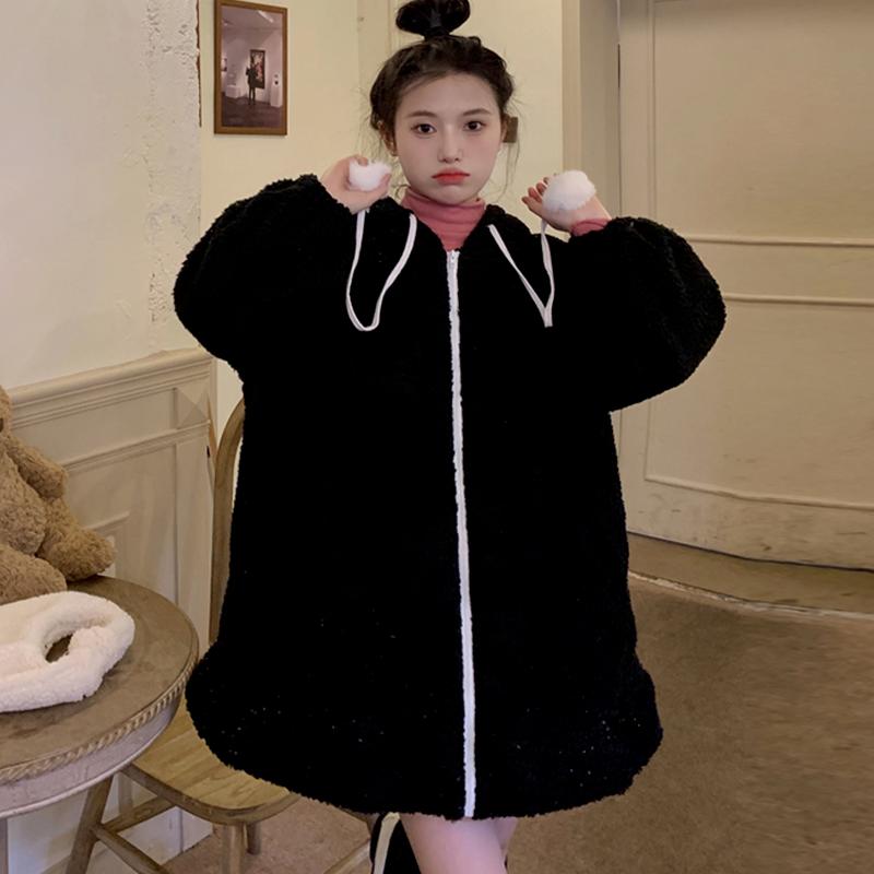 Women's Jackets Woman Jacket 2021 Autumn Winter Korean Fashion Retro Wild Hooded Lapel Hair Ball Drawstring Zipper Design Thick Coat, Black;brown
Women's Jackets Woman Jacket 2021 Autumn Winter Korean Fashion Retro Wild Hooded Lapel Hair Ball Drawstring Zipper Design Thick Coat, Black;brown