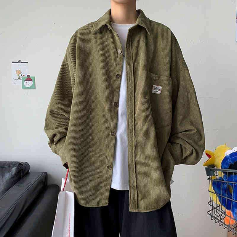 men's casual shirts vintage clothes streetwear long sleeve corduroy korean styes oversize button down blouses outwear 1v8r, White;black
men's casual shirts vintage clothes streetwear long sleeve corduroy korean styes oversize button down blouses outwear 1v8r, White;black