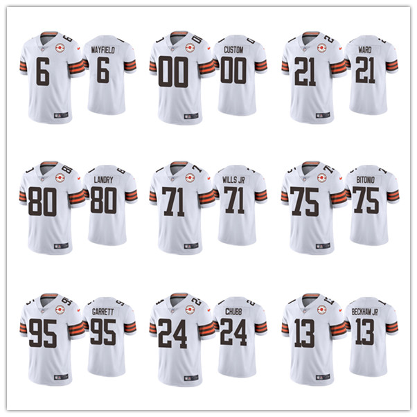 Odell Beckham Jr Myles Garrett Nick Chubb Jarvis Landry Baker Mayfield ClevelandBrownsMEN WOMEN YOUTH 75th Anniversary P, Black;red
Odell Beckham Jr Myles Garrett Nick Chubb Jarvis Landry Baker Mayfield ClevelandBrownsMEN WOMEN YOUTH 75th Anniversary P, Black;red