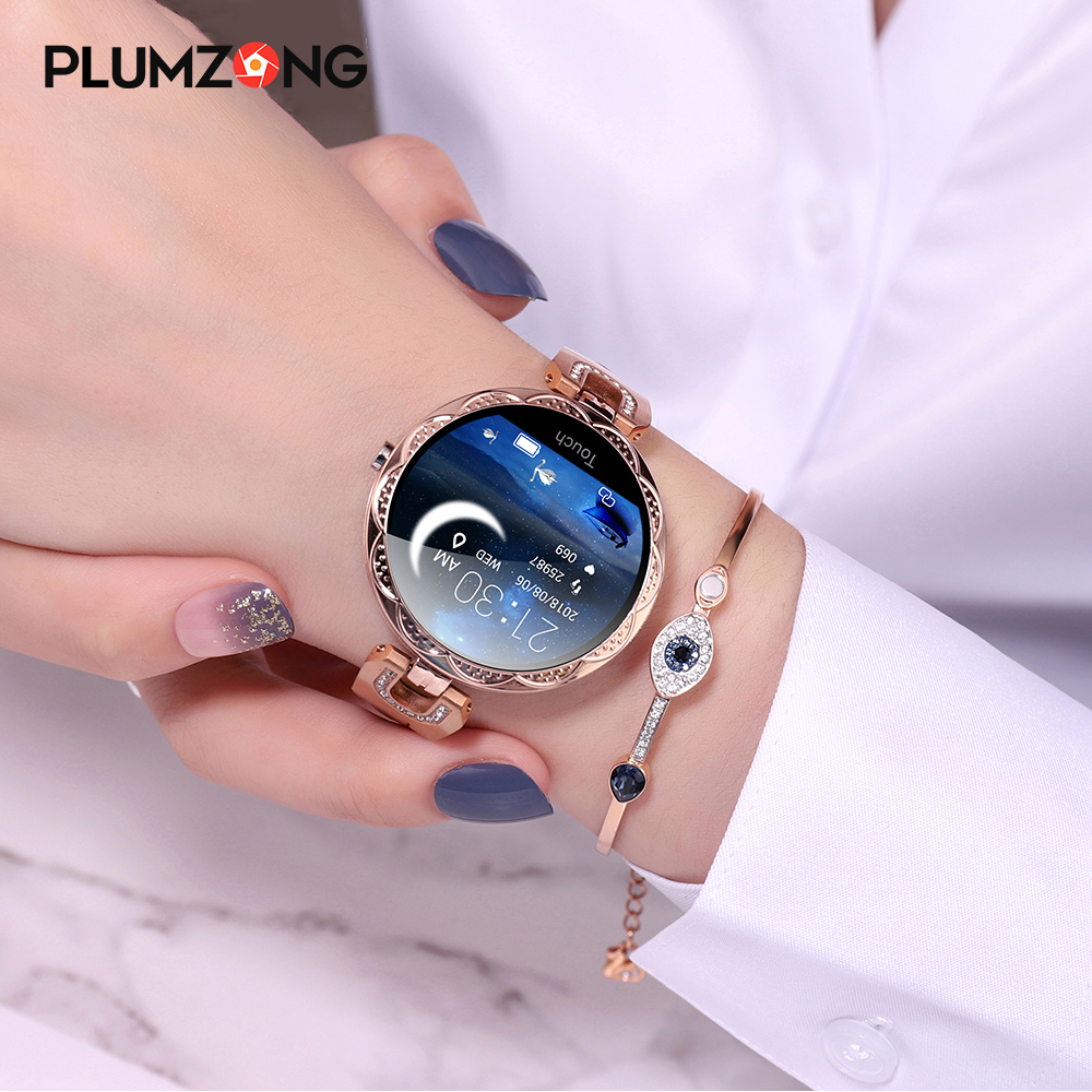 PLUMZONG Fashion Womens Smart Watch Waterproof Wearable Device Heart Rate Monitor Sports Smartwatch For Women Ladies, Gold
PLUMZONG Fashion Womens Smart Watch Waterproof Wearable Device Heart Rate Monitor Sports Smartwatch For Women Ladies, Gold