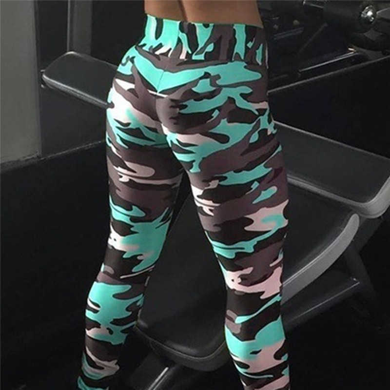Camouflage Womens For leggins Graffiti Style Slim Stretch Trouser Army Green Leggings Deportes Pants 211014
