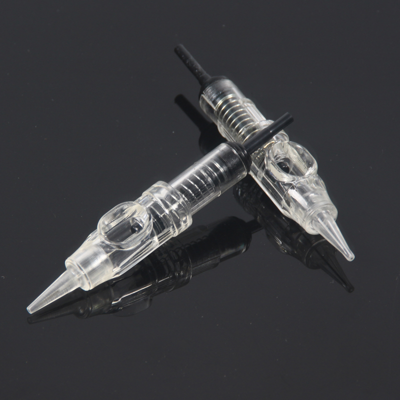 Tattoo Needle 100pcs/lot 1RL Disposable Sterilized Permanent Makeup Cartridge Needles Tips For Eyebrow Lip Agulha Easy Click 220224