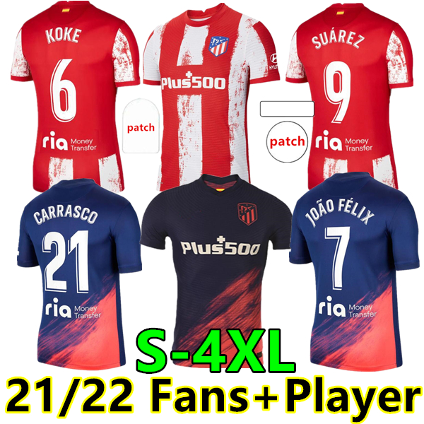 Size:S-4XL 21 22 Atletico Madrid Soccer Jerseys SUAREZ JOÃO FÉLIX 2021 2022 M. Llorente CORREA KOKE Camisetas de fútbol LEMAR CARRASCO Player version Football Shirt, 21/22 home player
Size:S-4XL 21 22 Atletico Madrid Soccer Jerseys SUAREZ JOÃO FÉLIX 2021 2022 M. Llorente CORREA KOKE Camisetas de fútbol LEMAR CARRASCO Player version Football Shirt, 21/22 home player