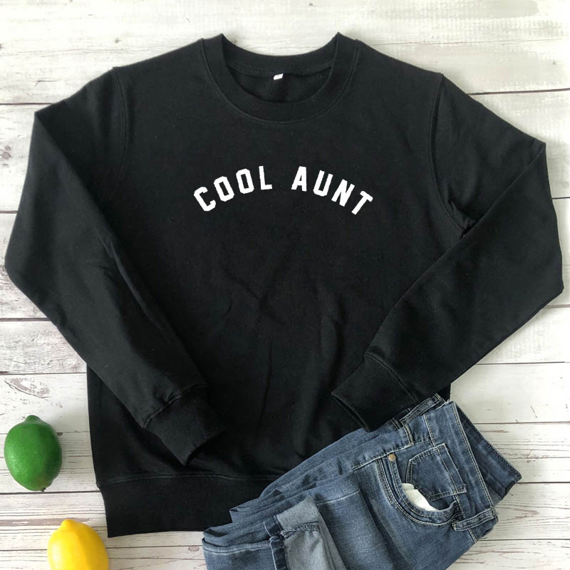 Cool Aunt Sweatshirt Casual Women Long Sleeve Slogan Pullovers Funny 90s New Aunt Life Gift Sweatshirts Streetwear Drop Shipping T200311