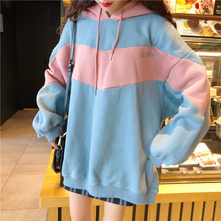 women's hoodies & sweatshirts coreano solto versátil espessamento de veludo hoodies cor combinando bordado manga comprida com capu, Black
women's hoodies & sweatshirts coreano solto versátil espessamento de veludo hoodies cor combinando bordado manga comprida com capu, Black
