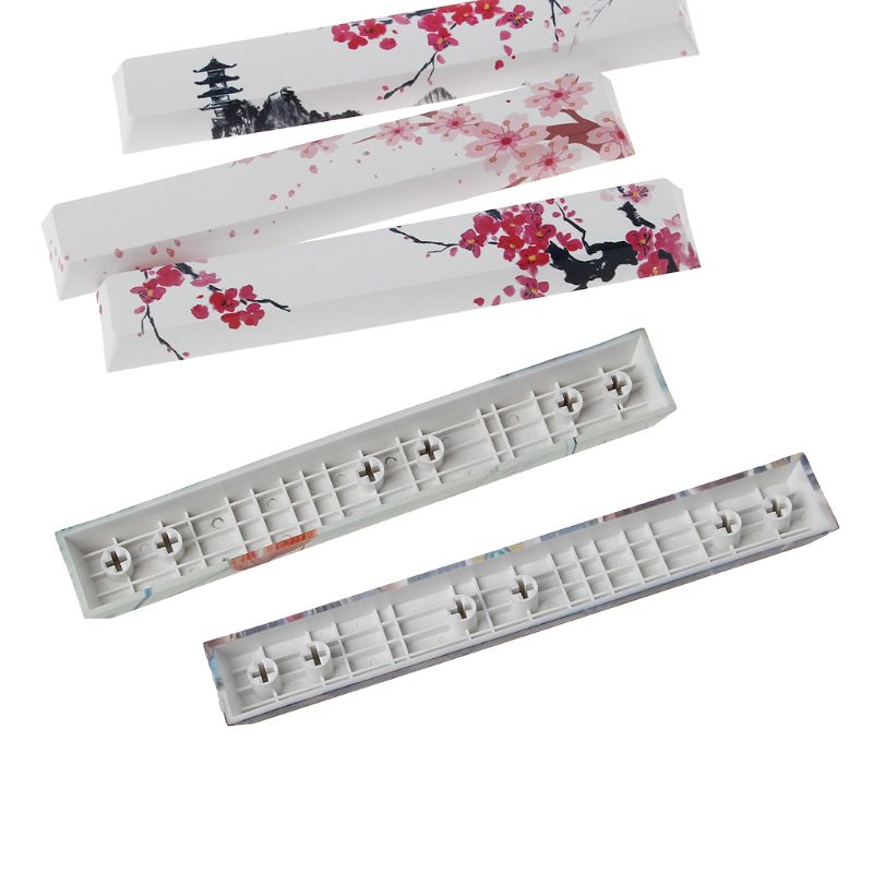 Replace SpaceBar Keycap PBT Five Sides Dye-Subbed Spacebar 6.25U Cherry Profile Space Bar Keycap for DIY Mechanical Keyboard