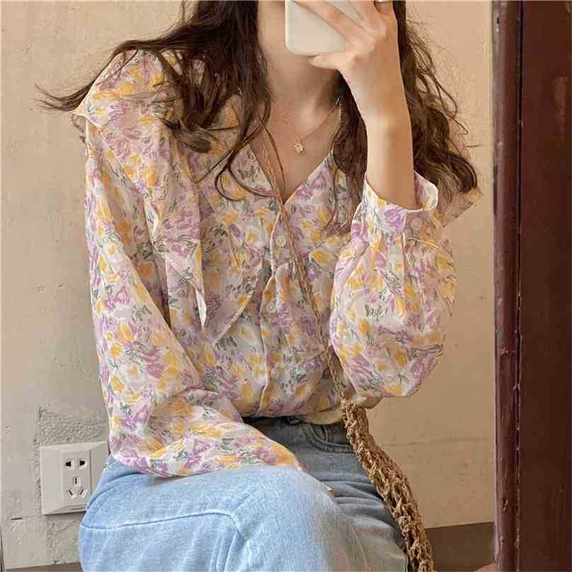Prairie Style Chiffon Printing Casual Florals Streetwear Chic Blouses Sweet Retro Slim Femme Prom Tops Shirts 210525, Purple
Prairie Style Chiffon Printing Casual Florals Streetwear Chic Blouses Sweet Retro Slim Femme Prom Tops Shirts 210525, Purple