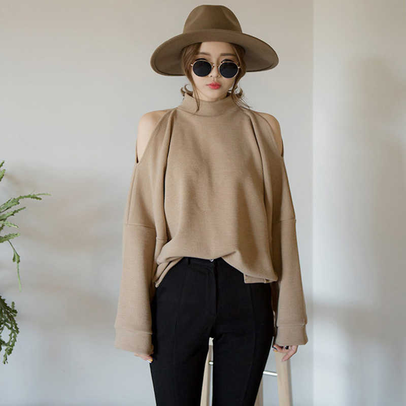 Solid Stand Off Shoulder Batwing Sleeve Split Full Sweatshirt Women's Fashion Loose Top 210615, White
Solid Stand Off Shoulder Batwing Sleeve Split Full Sweatshirt Women's Fashion Loose Top 210615, White