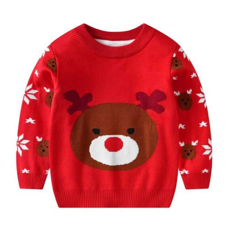Autumn Baby Kids Boys Girls Pullover Children Sweater Christmas Baby Kids Boys Girls Long Sleeve Letter HO Printing Knit Sweater Y1024