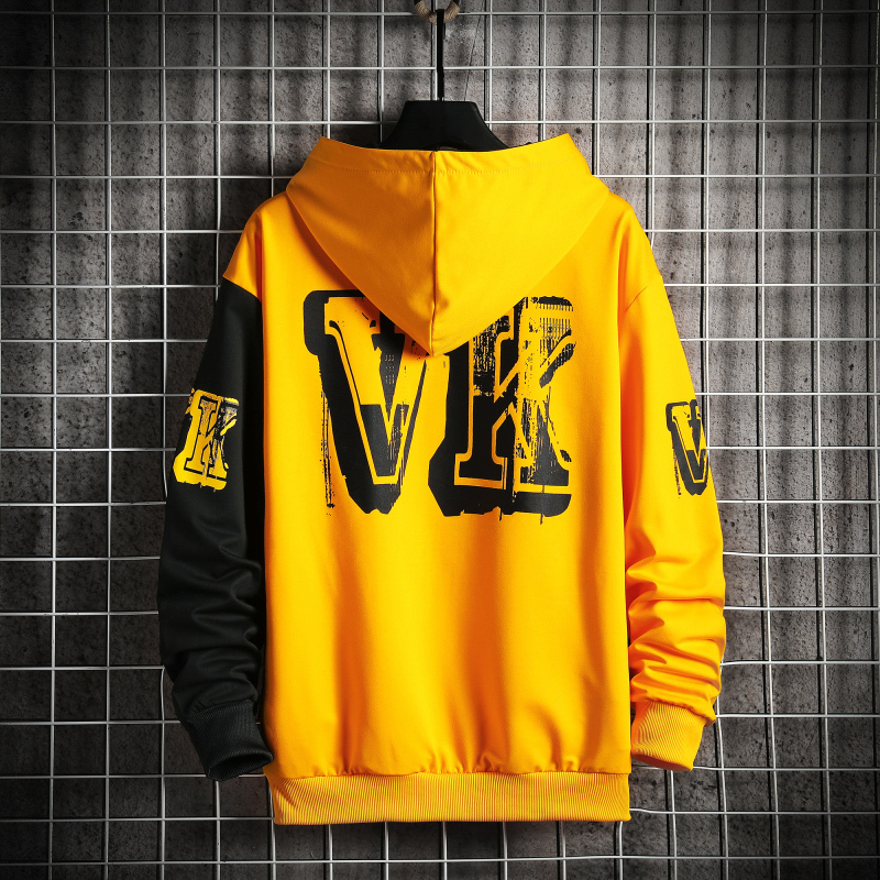 SingleRoad Mens Hoodies Men Autumn Yellow Patchwork Oversized Harajuku Hip Hop Japanese Streetwear Sweatshirt Hoodie Men 201020
