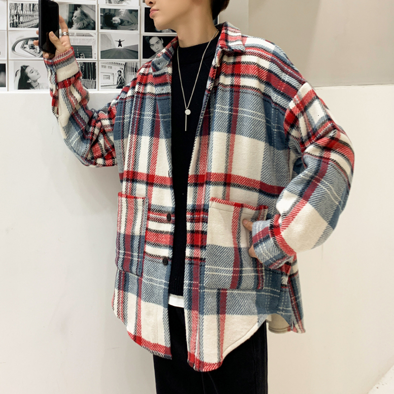 2021 New Men's Woollen Cloth Material Lattice Printing Long Sleeves Shirt Loose Coats Brand Fashion Red/green Color Shirts Uf7u
2021 New Men's Woollen Cloth Material Lattice Printing Long Sleeves Shirt Loose Coats Brand Fashion Red/green Color Shirts Uf7u