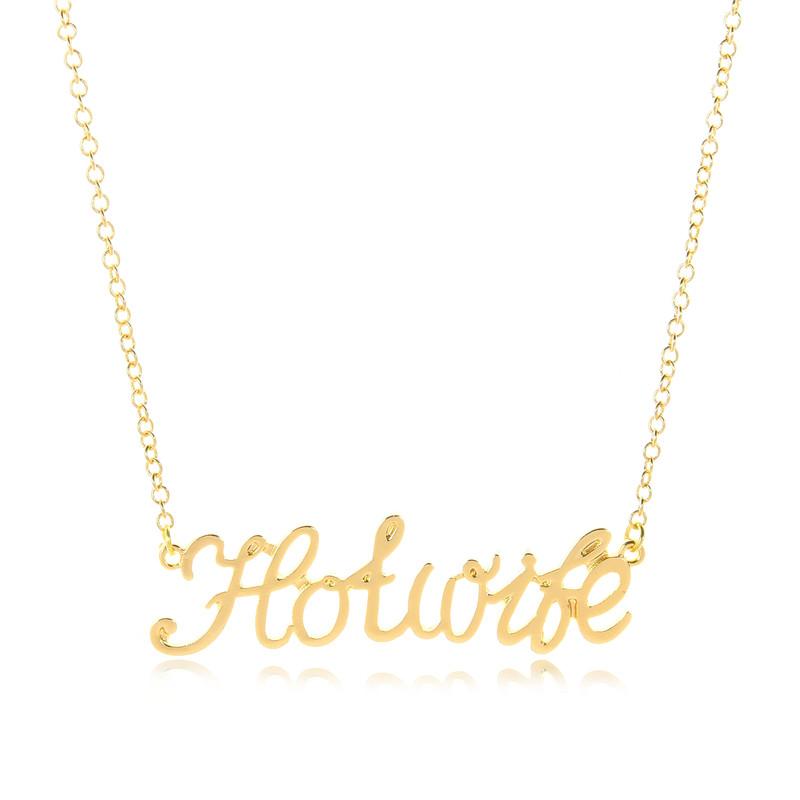 Pendant Necklaces Ligatures Wife Charm Enchanting Fascinating Word Clavicle Necklace Letter Chain Jewelry For Wifes, Silver
Pendant Necklaces Ligatures Wife Charm Enchanting Fascinating Word Clavicle Necklace Letter Chain Jewelry For Wifes, Silver