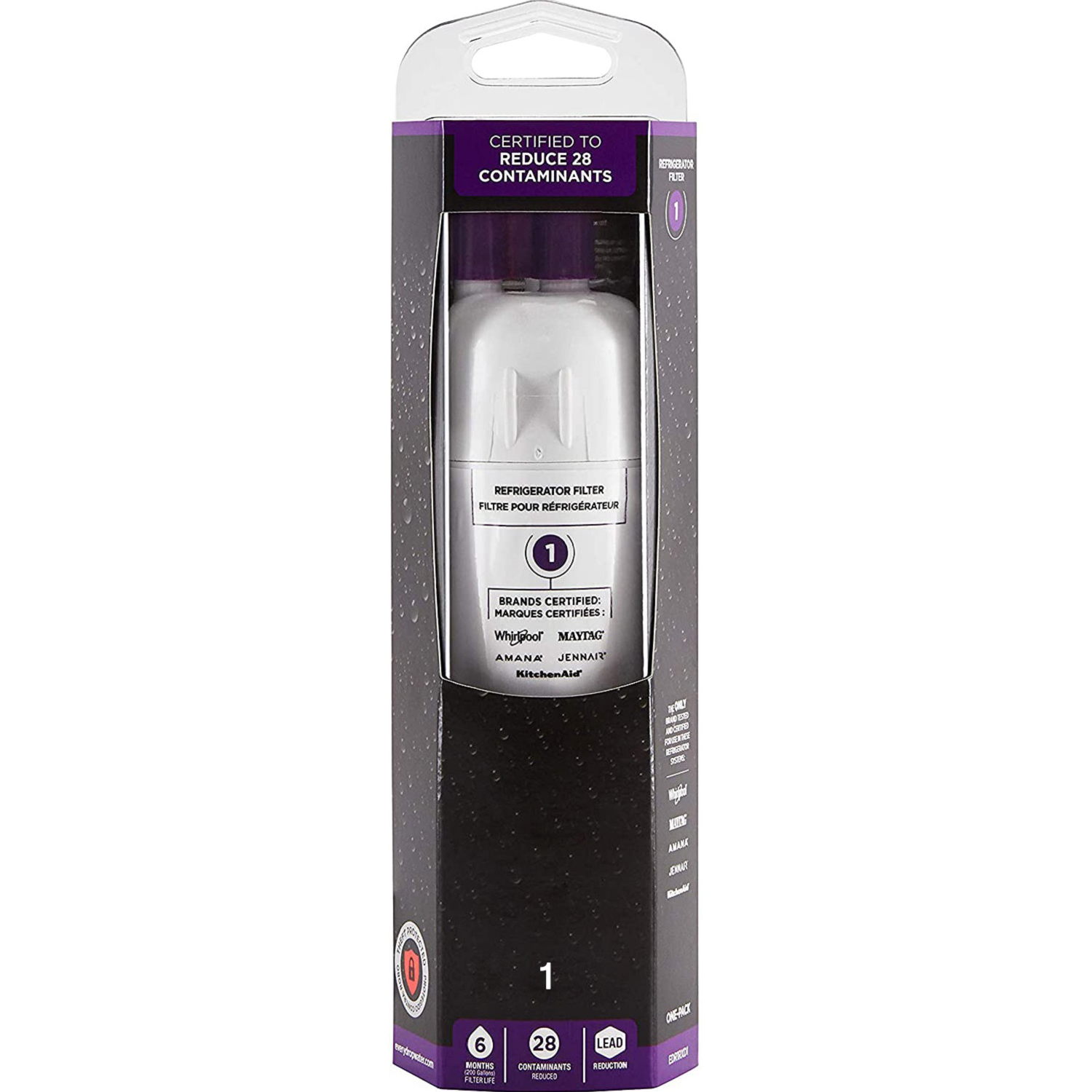 everydrop by Whirlpool kitchen Ice and Water Refrigerator Filter 1,EDR1RXD1 Compatible with filters w10295370a,w10295370,kenmore 9081,469081,9930,469930(1pack)
everydrop by Whirlpool kitchen Ice and Water Refrigerator Filter 1,EDR1RXD1 Compatible with filters w10295370a,w10295370,kenmore 9081,469081,9930,469930(1pack)