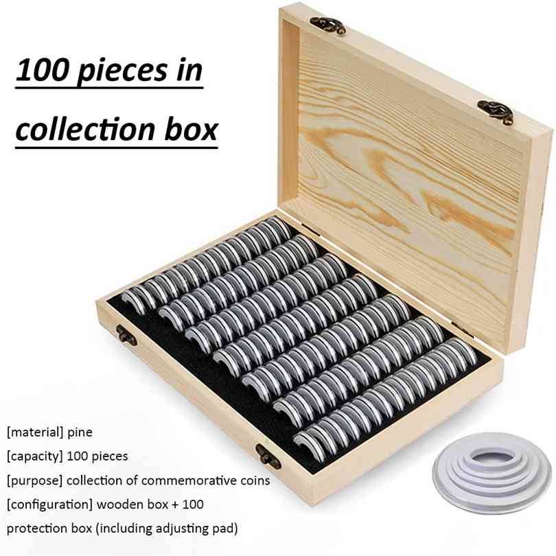 100PCS Commemorative Coin Set Collection Box Adjustment Pad Wooden Case s Storage 210914, Sky blue
100PCS Commemorative Coin Set Collection Box Adjustment Pad Wooden Case s Storage 210914, Sky blue