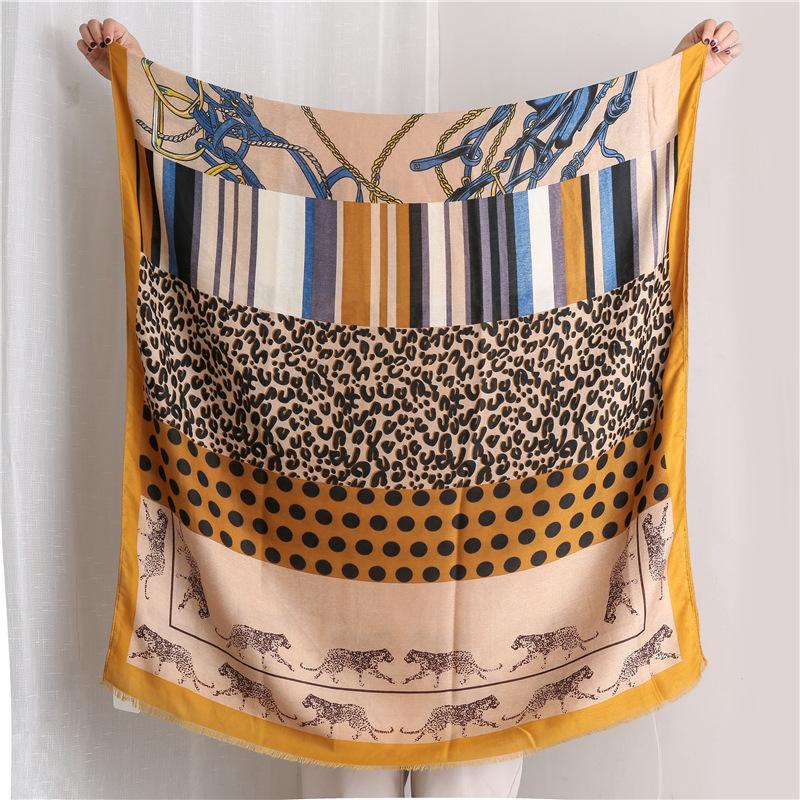 Scarves 2021 Autumn And Winter Women's Leopard Print Chain Cotton Linen Scarf Silk Fashion Wild Decoration Travel Shawl
Scarves 2021 Autumn And Winter Women's Leopard Print Chain Cotton Linen Scarf Silk Fashion Wild Decoration Travel Shawl