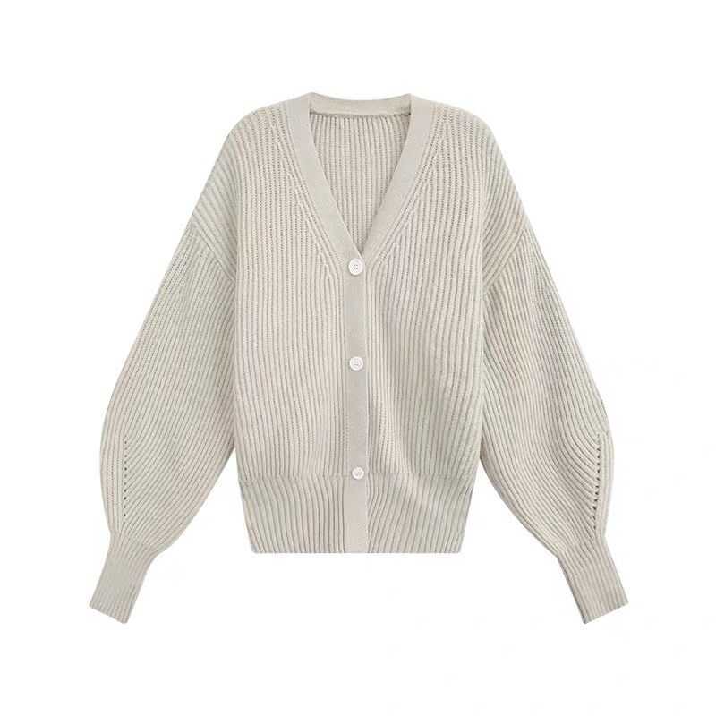 Women Long Sleeve Knitted Cardigan Autumn and Winter Plus Size Loose Solid Women's Sweater Single Breasted Female Cardigan 11636 210528wtt