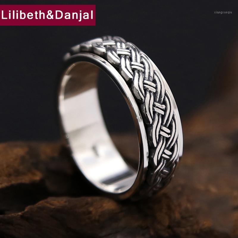Cluster Rings Thailand Vintage Wedding Ring 100% Real 925 Sterling Thai Silver Men Women Creative Simple Rotatable Fine Jewelry FR11, Golden;silver
Cluster Rings Thailand Vintage Wedding Ring 100% Real 925 Sterling Thai Silver Men Women Creative Simple Rotatable Fine Jewelry FR11, Golden;silver