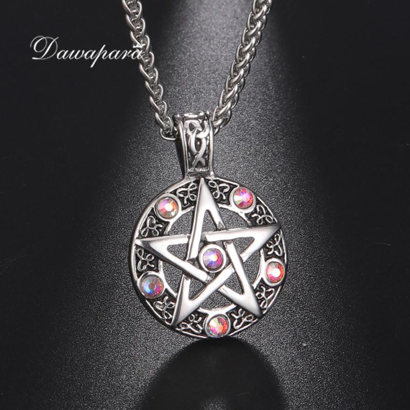Pendant Necklaces Dawapara Viking Jewelry Hollow Supernatural Pentagrams Zircon Cut Out Necklace Stainless Steel Men
Pendant Necklaces Dawapara Viking Jewelry Hollow Supernatural Pentagrams Zircon Cut Out Necklace Stainless Steel Men