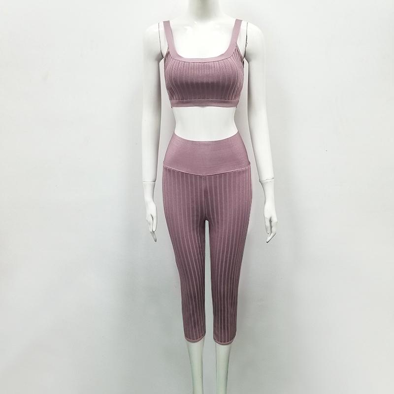 2021 New brown white grey playsuit Women two-piece Knitted bodycon Romper Celebrity evening party Bandage playsuits