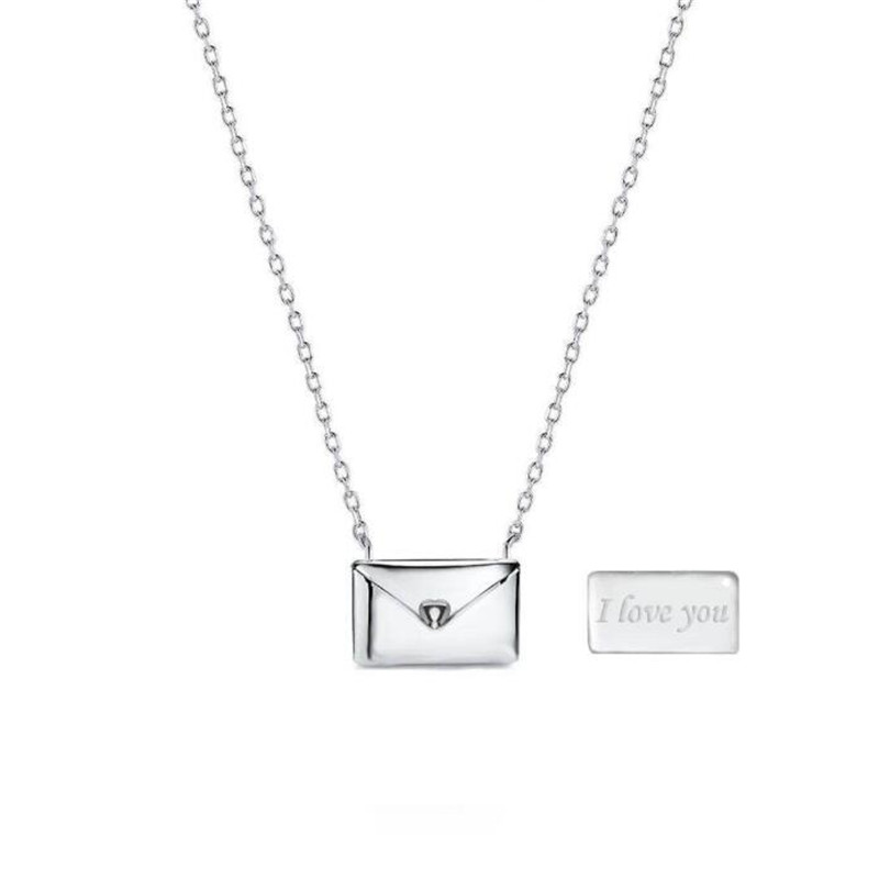 Sterg Sier Envelope Pendant Necklace - Sweet & Chic Gift for Women