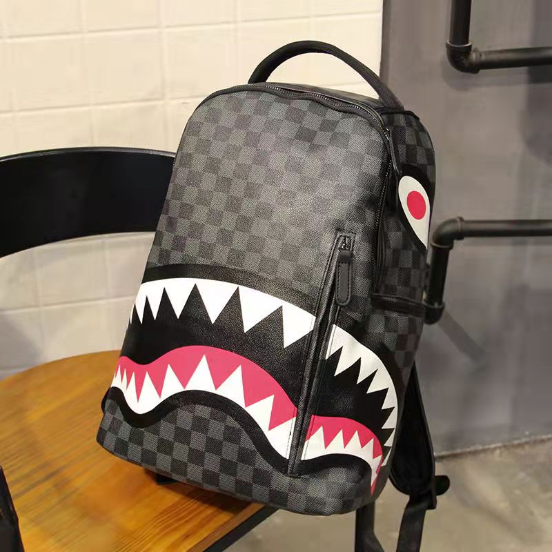 Large Cool Leisure Canvas Shark computer Backpack Europe America hip hop street casual riding square Designer waterproof Leather bag hiphop fashion men and women, Other
Large Cool Leisure Canvas Shark computer Backpack Europe America hip hop street casual riding square Designer waterproof Leather bag hiphop fashion men and women, Other