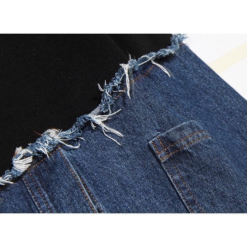 [EAM] Loose Fit Black Denim Burr Split Joint Sweatshirt New Round Neck Long Sleeve Women Big Size Fashion Tide Spring LJ201130
