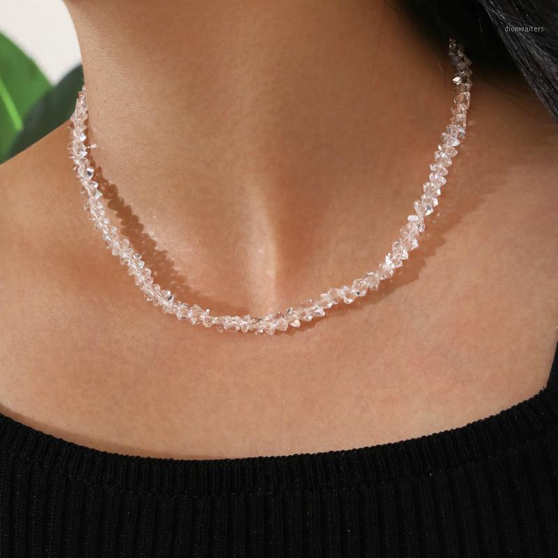 Fashion White Glass Beads Crystal Choker Necklace For Women Bohemian 6mm Beaded Clavicle Chain Female Party Jewelry Chains
Fashion White Glass Beads Crystal Choker Necklace For Women Bohemian 6mm Beaded Clavicle Chain Female Party Jewelry Chains
