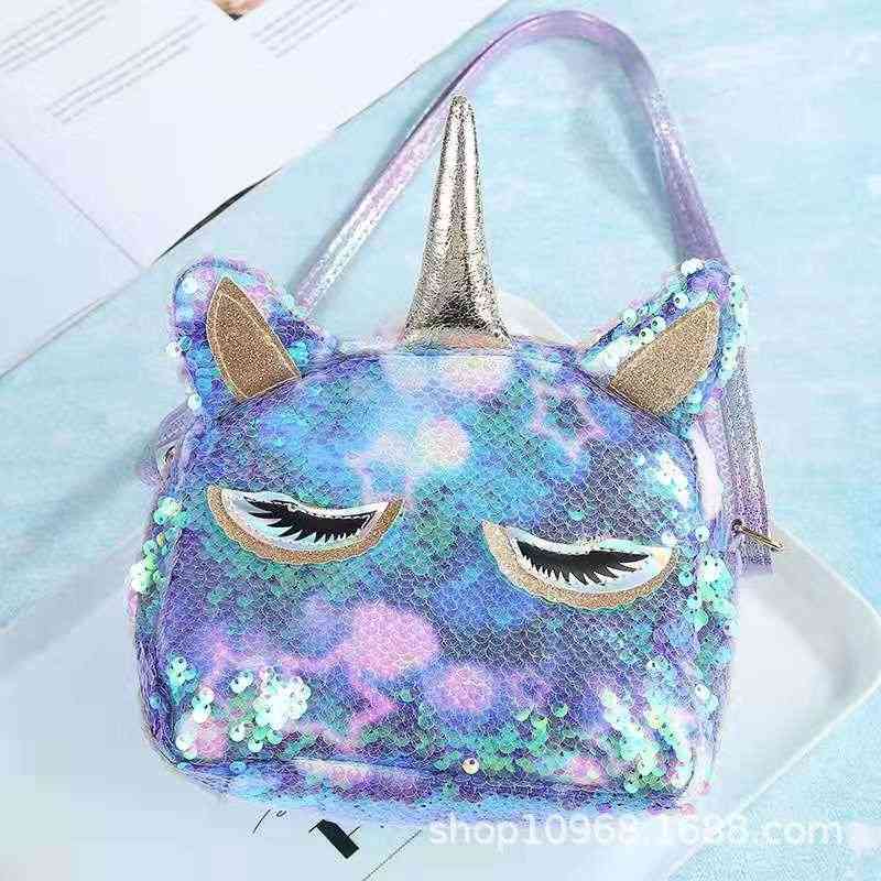 Children's 2019 autumn winter new cartoon cute Unicorn bag Personality Modeling Sequin Single Shoulder Messenger Bag, Five star
Children's 2019 autumn winter new cartoon cute Unicorn bag Personality Modeling Sequin Single Shoulder Messenger Bag, Five star
