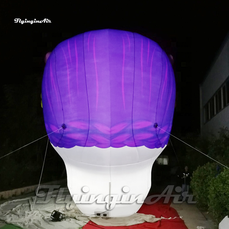 Customized Inflatable Ghostface Scream With Led Light Air Blown Review Giant Clown Face Blow Up halloween decorations