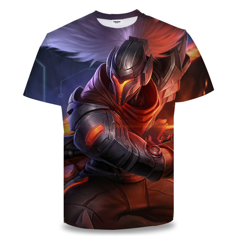 2021 game T-shirt LOL hero pattern 3D printing T-shirt men and women casual O-neck street casual loose fashion hip-hop top, White;black
2021 game T-shirt LOL hero pattern 3D printing T-shirt men and women casual O-neck street casual loose fashion hip-hop top, White;black