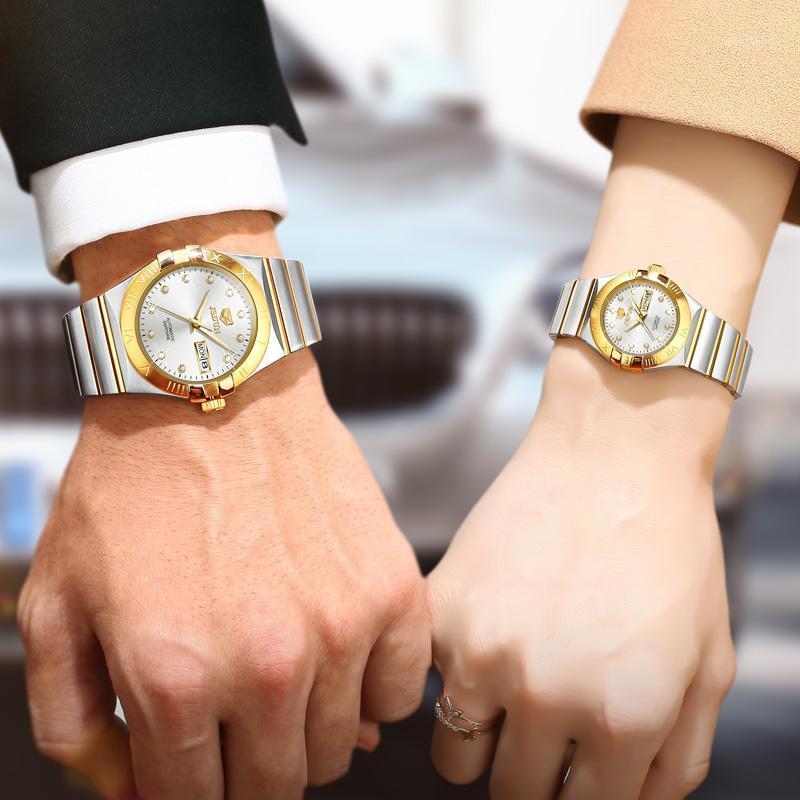 Automatic Mechanical Watch Couple Gift Top JSDUN Waterproof Fashion Watches Casual Wristwatch Montre Homme Wristwatches, Gold
Automatic Mechanical Watch Couple Gift Top JSDUN Waterproof Fashion Watches Casual Wristwatch Montre Homme Wristwatches, Gold