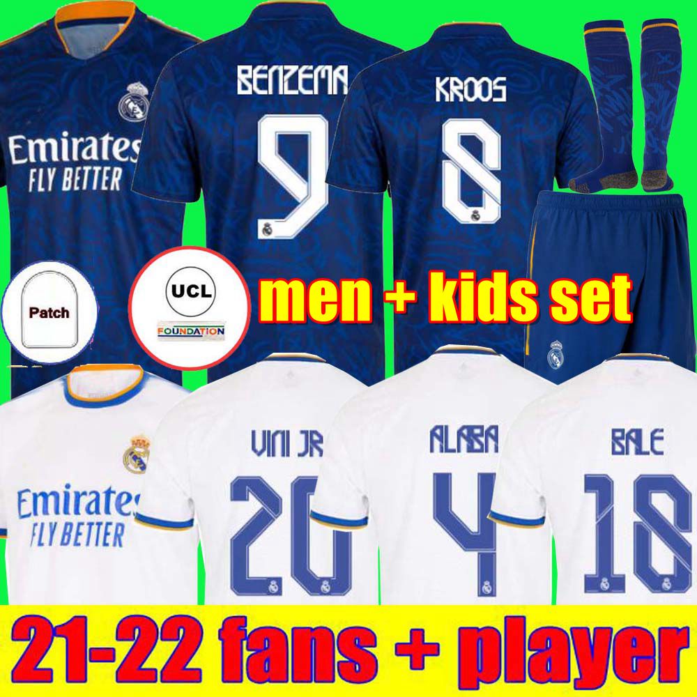 FANS Player version REAL MADRID jerseys soccer 21 22 football shirt ALABA HAZARD BENZEMA MODRIC camiseta men + kids socks kit 2021 ISCO CASEMIRO KROOS VINI JR. BALE NACHO, Away kids
FANS Player version REAL MADRID jerseys soccer 21 22 football shirt ALABA HAZARD BENZEMA MODRIC camiseta men + kids socks kit 2021 ISCO CASEMIRO KROOS VINI JR. BALE NACHO, Away kids